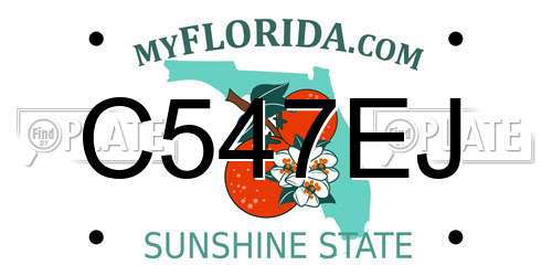 C547EJ Florida License Plate