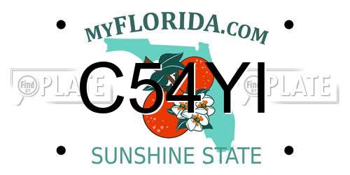 C54YI Florida License Plate