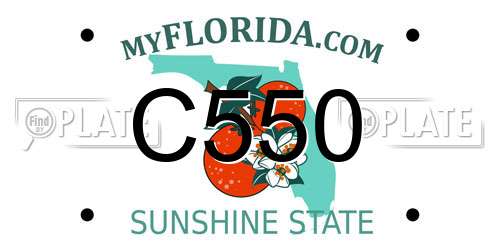 C550 Florida License Plate
