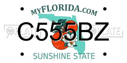 C555BZ Florida License Plate