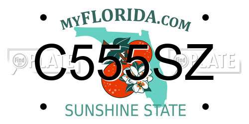 C555SZ Florida License Plate