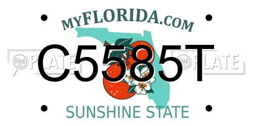 C5585T Florida License Plate