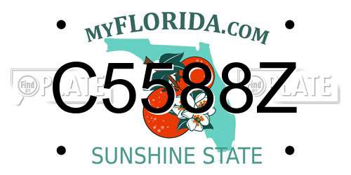 C5588Z Florida License Plate