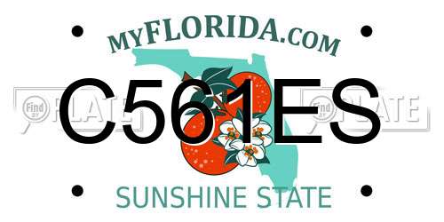 C561ES Florida License Plate