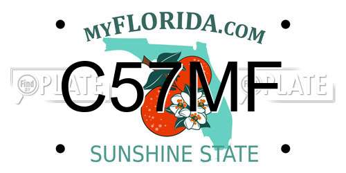 C57MF Florida License Plate