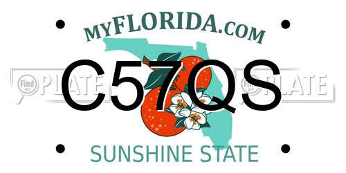 C57QS Florida License Plate