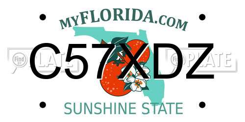 C57XDZ Florida License Plate