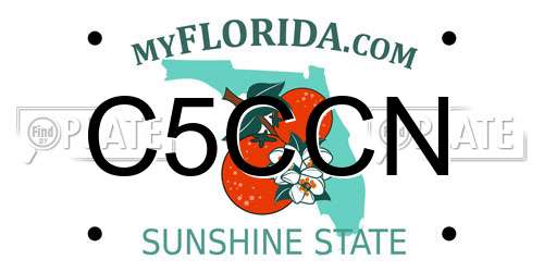 C5CCN Florida License Plate