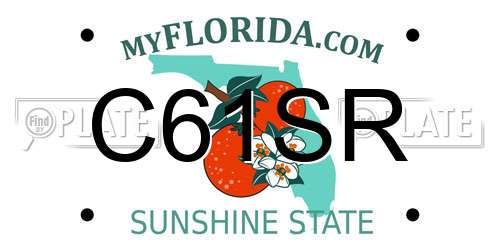 C61SR Florida License Plate