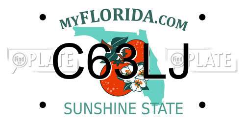 C63LJ Florida License Plate
