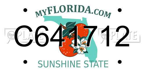 C641712 Florida License Plate