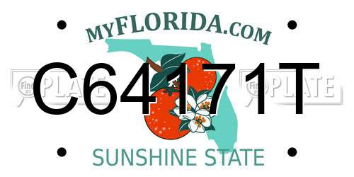 C64171T Florida License Plate