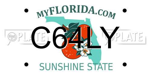 C64LY Florida License Plate