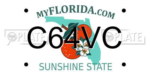 C64VC Florida License Plate