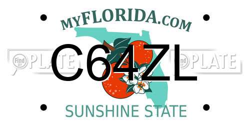 C64ZL Florida License Plate