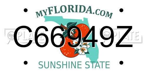 C66949Z Florida License Plate