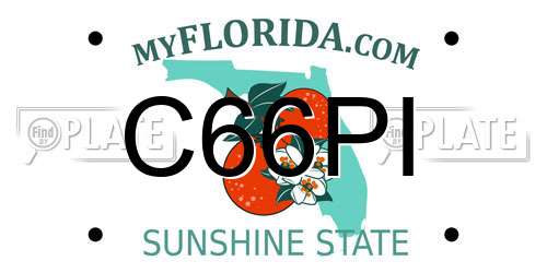C66PI Florida License Plate