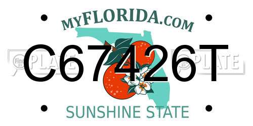C67426T Florida License Plate