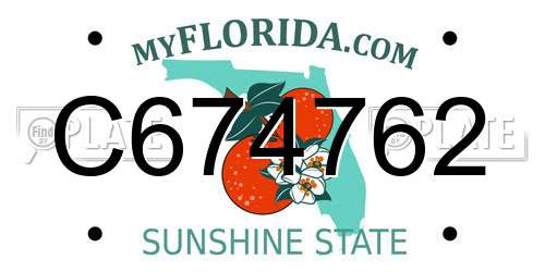 C674762 Florida License Plate