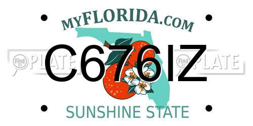 C676IZ Florida License Plate