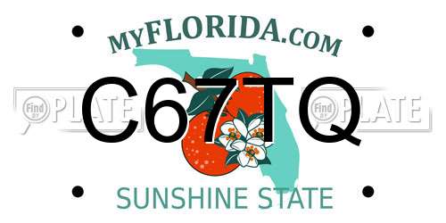 C67TQ Florida License Plate