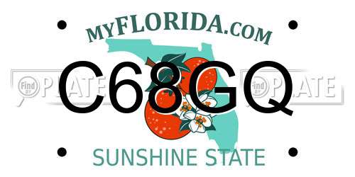 C68GQ Florida License Plate