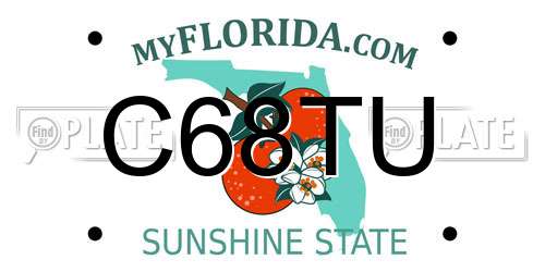 C68TU Florida License Plate