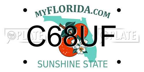 C68UF Florida License Plate