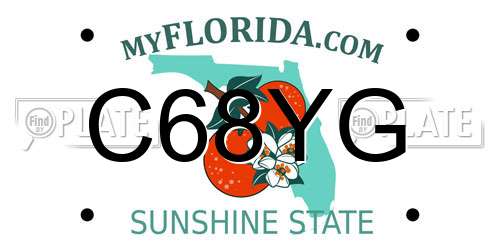 C68YG Florida License Plate