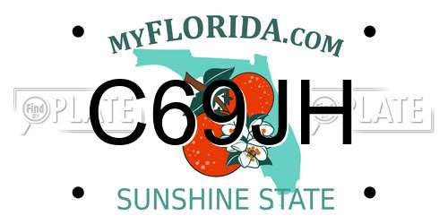 C69JH Florida License Plate