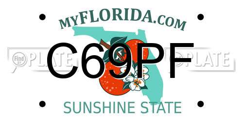 C69PF Florida License Plate