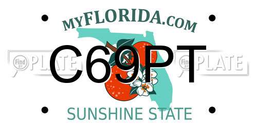 C69PT Florida License Plate