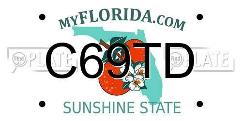 C69TD Florida License Plate
