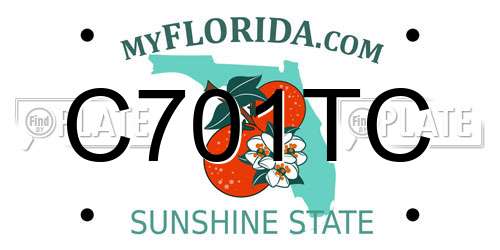 C701TC Florida License Plate