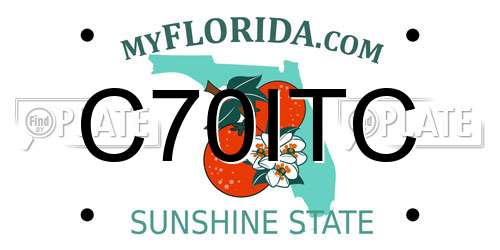 C70ITC Florida License Plate