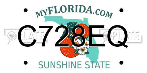 C728EQ Florida License Plate