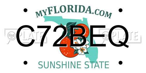 C72BEQ Florida License Plate