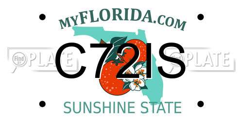 C72IS Florida License Plate