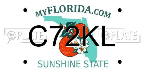 C72KL Florida License Plate