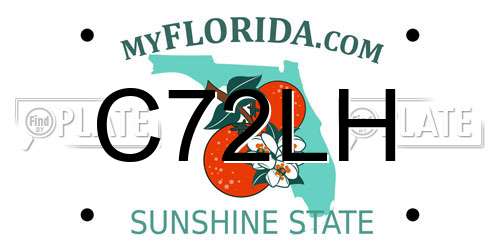 C72LH Florida License Plate