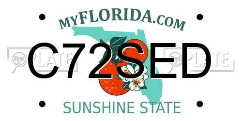 C72SED Florida License Plate