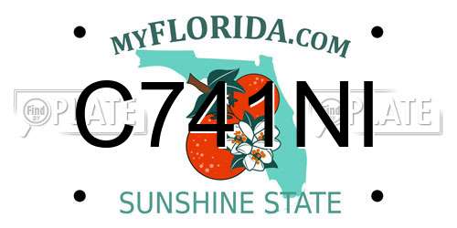 C741NI Florida License Plate