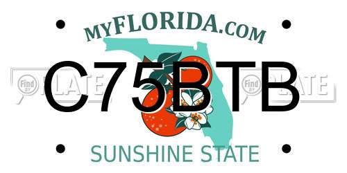 C75BTB Florida License Plate