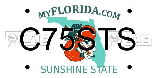 C75STS Florida License Plate