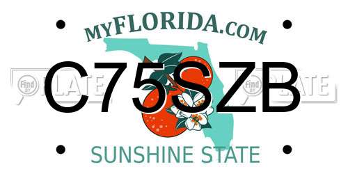 C75SZB Florida License Plate