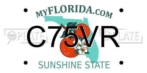C75VR Florida License Plate