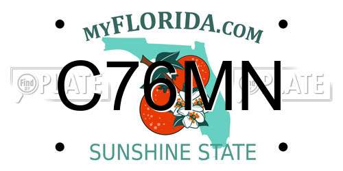 C76MN Florida License Plate