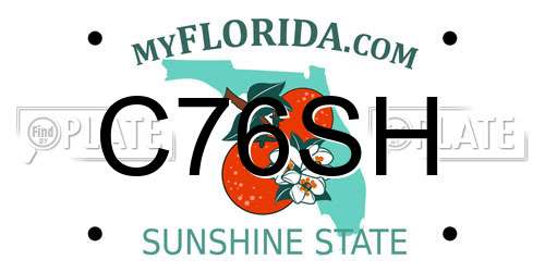 C76SH Florida License Plate