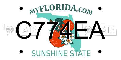C774EA Florida License Plate