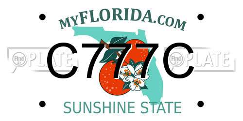 C777C Florida License Plate